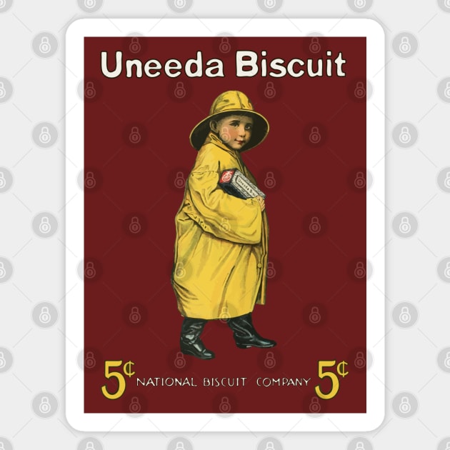 Uneeda Biscuit 5¢ Retro Advertising Art Magnet by TuncGK